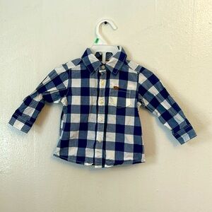 Button down shirt, 9 months, rhino embroidered logo on pocket